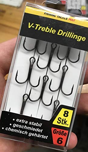 FTM Seika Pro Drillinge V-Treble - Drillingshaken zum Spinnangeln auf Hechte, Zander & Barsche, Angelhaken, Raubfischhaken, Größe/Packungsinhalt:Gr. 6/8 Stück FTM Seika Pro Drillinge V-Treble - Drillingshaken zum Spinnangeln auf Hechte, Zander & Barsche, Angelhaken, Raubfischhaken, Größe/Packungsinhalt:Gr. 6/8 Stück von FTM
