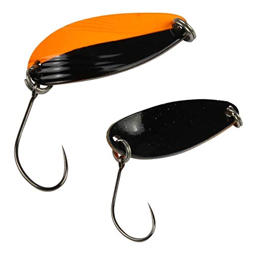 FTM Spoon Break 2,2g - Blinker zum Spinnfischen auf Forellen, Forellenblinker zum Forellenangeln am Forellensee, Spoonblinker, Farbe:orange-schwarz/schwarz FTM Spoon Break 2,2g - Blinker zum Spinnfischen auf Forellen, Forellenblinker zum Forellenangeln am Forellensee, Spoonblinker, Farbe:orange-schwarz/schwarz von FTM