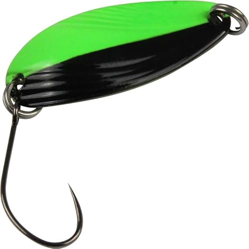 FTM Spoon Break 2,2g - Blinker zum Spinnfischen auf Forellen, Forellenblinker zum Forellenangeln am Forellensee, Spoonblinker, Farbe:grün-schwarz/schwarz FTM Spoon Break 2,2g - Blinker zum Spinnfischen auf Forellen, Forellenblinker zum Forellenangeln am Forellensee, Spoonblinker, Farbe:grün-schwarz/schwarz von FTM