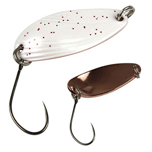 FTM Spoon Break 2,2g - Blinker zum Spinnfischen auf Forellen, Forellenblinker zum Forellenangeln am Forellensee, Spoonblinker, Farbe:weiß/kupferfarben FTM Spoon Break 2,2g - Blinker zum Spinnfischen auf Forellen, Forellenblinker zum Forellenangeln am Forellensee, Spoonblinker, Farbe:weiß/kupferfarben von FTM