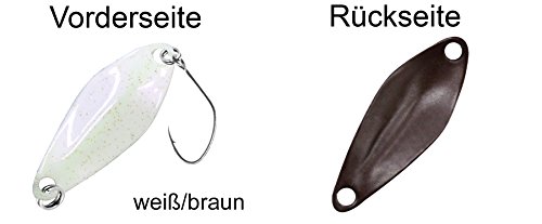 FTM Spoon Tremo 2, 9cm - Forellenblinker zum Ultra Light Angeln auf Forellen, Forellenköder zum Spinnangeln, Spinnköder, Blinker, Farbe:weiß/braun, Gewicht:0, 9g FTM Spoon Tremo 2, 9cm - Forellenblinker zum Ultra Light Angeln auf Forellen, Forellenköder zum Spinnangeln, Spinnköder, Blinker, Farbe:weiß/braun, Gewicht:0, 9g von FTM