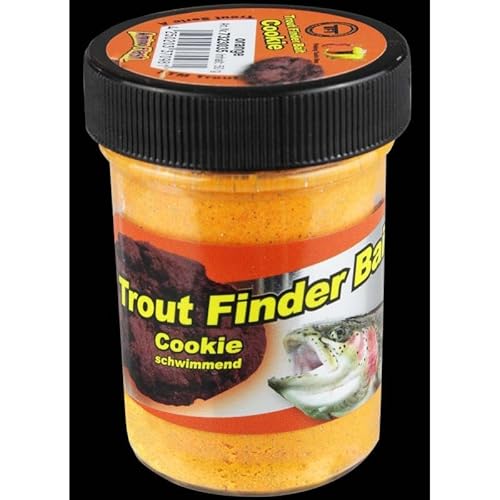 FTM TFT Trout Finder Bait Cookie Glitter Paste 50g Orange Schwimmend 7323035 Forellenteig Forellenpaste Teig Paste Forellenangeln von FTM