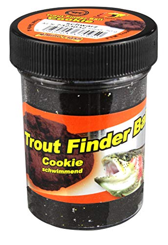 FTM TFT Trout Finder Bait Cookie Glitter Paste 50g Schwarz Schwimmend 7323032 Forellenteig Forellenpaste Teig Paste Forellenangeln von FTM