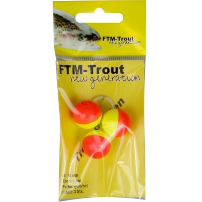 FTM Trout Piloten rund orange/gelb 18mm Inh.3 Stk. von FTM