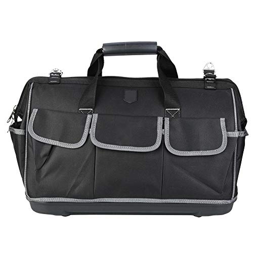 Tragbare 20-Zoll-Kunststoff-Bodentasche, Graue Hand-Werkzeugtasche für Mehrzweckzwecke, 470 X 340 X 230 Mm, für Klempner, Elektriker und Administratoren von FTVOGUE