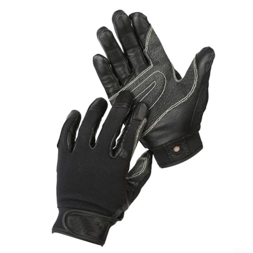 Vollfinger-Handschuhe aus Rindsleder, für Outdoor-Sport, Klettern und Downhill-Ständer, rutschfest, Größe M von FUANA