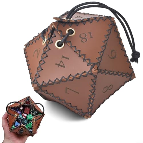 FUBESK Ästhetisches Design trifft Funktionalität in dieser wasserdichten D20 Tasche mit Kordelzug für RPGs, Wie abgebildet von FUBESK