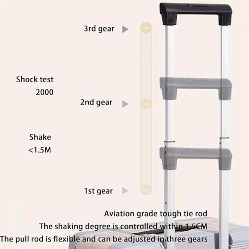 FUIERI Koffer Reisekoffer Trolley Faltbare Koffer, Verstellbarer Trolley, Handgepäck, Vorne Offener Koffer Boardcase Handgepäck,9,24in von FUIERI