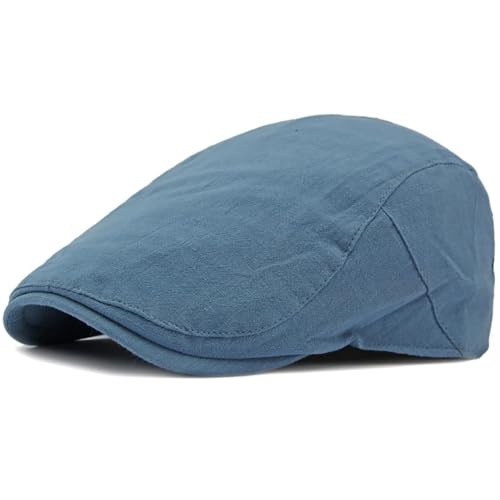 FULUJIDI Barett Baskenmützen Berets Herren Damen Kappe Solid Plain Artist Beret Hut Flach Mütze Verstellbare Beret Cap 55-60Cmeinstellbar Blau von FULUJIDI