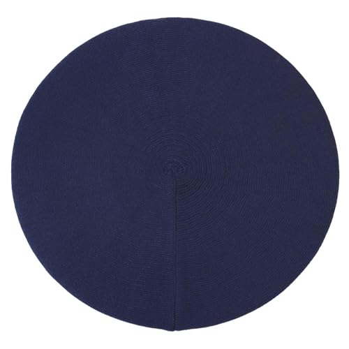 FULUJIDI Barett Baskenmützen Damen Beret Hut Kausal Einfach Gestrickte Weiche Baskenmützen Für Damen Gestrickte Künstler Beret Cap Hüte Navy von FULUJIDI