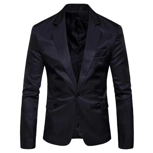 FULUJIDI Jacke Jacken Mode Casual Herren Blazer Patchwork Herren Business One Button Slim Fit Masculino Anzüge Jacke Blazer 2XL Schwarz von FULUJIDI