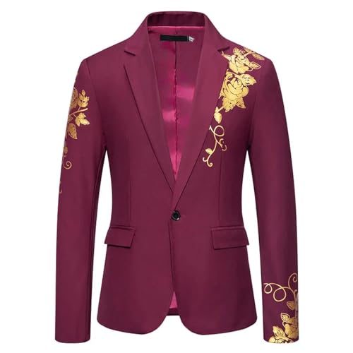 FULUJIDI Sakkos Anzüge Mode Paisley Heiß Prägen Druck Herren Anzug Mantel Lässig Business Slim Fit Anzug Einschnallen Anzug Party Mantel Büro Useusizel Burgund FULUJIDI Sakkos Anzüge Mode Paisley Heiß Prägen Druck Herren Anzug Mantel Lässig Business Slim Fit Anzug Einschnallen Anzug Party Mantel Büro Useusizel Burgund von FULUJIDI