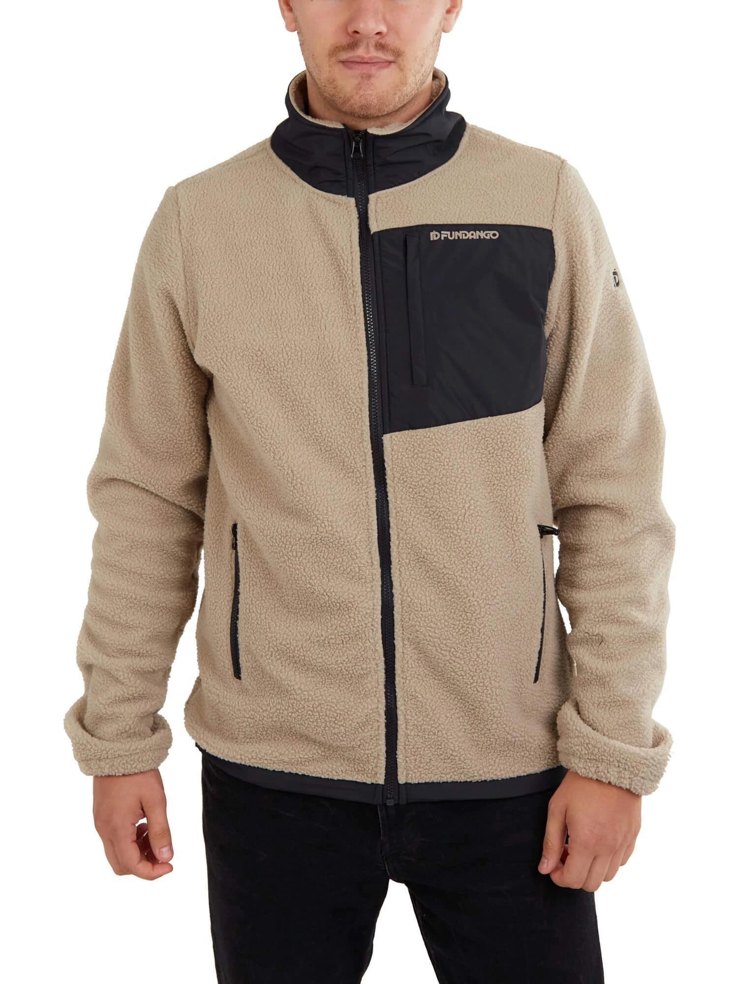 Fleecepullover Haven Hybrid Jacket Herren - sand von FUNDANGO