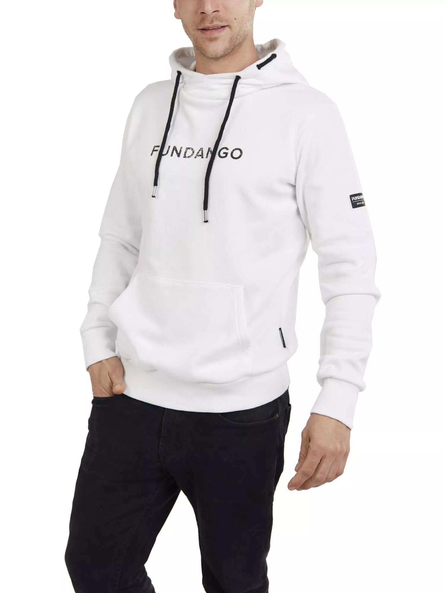 Kapuzenpullover Hoover Hooded sweatshirt Herren - weiß von FUNDANGO