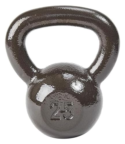 Kettlebell aus massivem Gusseisen, schwarze integrierte Kettlebell, for Kraft- und körperliches Training, Fitness und Crosstraining (Größe: 10 kg) von FUNDESEE