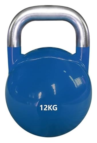 Massive Kettlebell aus Stahl for Männer und Frauen, ergonomisch gestaltet for Ganzkörpertraining und Krafttraining (Größe: 12 kg) von FUNDESEE