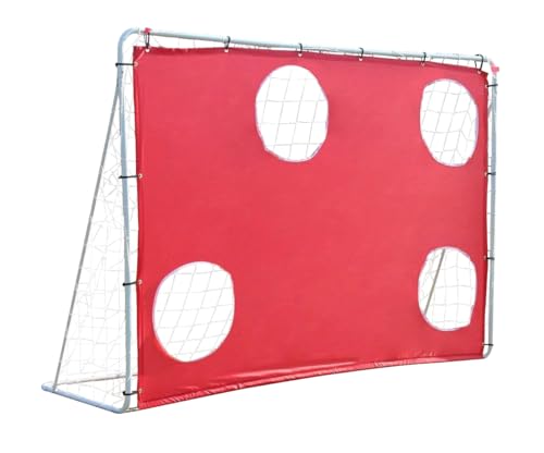 FUNJEPE 3-in-1-Fußballtor-Zielscheibe aus Stahl, 210 cm x 1,5 m, für Outdoor-/Gartentraining, mit verrottungsfestem Fußballnetz, 210 cm FUNJEPE 3-in-1-Fußballtor-Zielscheibe aus Stahl, 210 cm x 1,5 m, für Outdoor-/Gartentraining, mit verrottungsfestem Fußballnetz, 210 cm von FUNJEPE