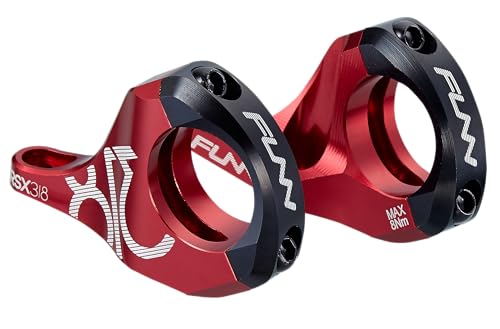 Funn RSX Mountainbike Direktmontage Vorbau mit 31,8 mm Lenkerklemmung, 2-teiliges leichtes Split-Design für Dual Crown Gabeln, verstellbare Verlängerung von 45-50 mm mit 30 mm Anstieg (Rot) von FUNN