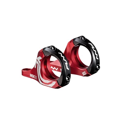 FUNN RSX Mountainbike Direktmontage Vorbau mit 35mm Lenkerklemmung, 2-teiliges leichtes Split-Design für Dual Crown Gabeln, verstellbare Verlängerung von 45-50mm mit 30mm Erhöhung (Rot) von FUNN