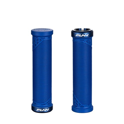 Funn Hilt JR Mountainbike-Lenkergriffe mit Einzelklemme, Fahrradlenker-Verriegelungsgriffe mit 19 mm Innendurchmesser, Kurze Fahrradgriffe für Jugendliche, Mädchen und Jungen (Blau) von FUNN