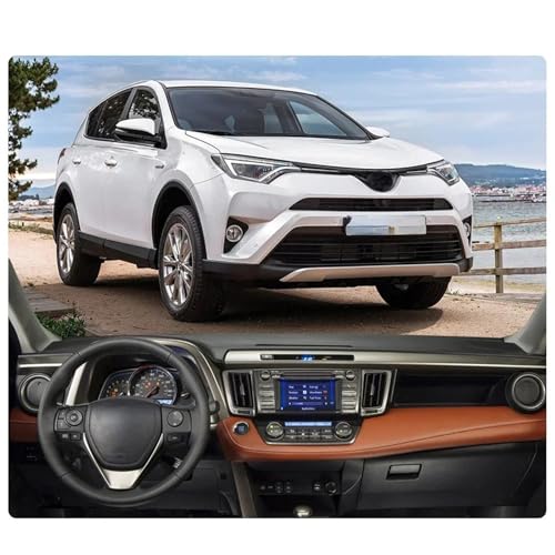 FUNOJIM Auto Armaturenbrett Abdeckung Matte Sonnenschutz Teppich, für Toyota Rav4 XA40 2013~2018 RAV 4 40 von FUNOJIM