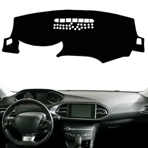 FUNOJIM Auto Armaturenbrett Abdeckung Sunshade Matten Vermeiden Sie Licht Pads, Für Peugeot 308 308SW 308 GTI T9 2014-2019 2020 von FUNOJIM