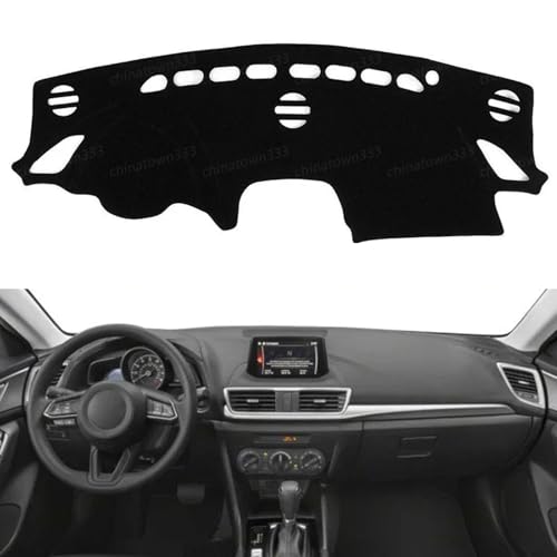 FUNOJIM Auto Armaturenbrett Abdeckung Sunshade Matten Vermeiden Sie Licht Pads, für Mazda 3 M3 Axela 2014 2015 2016 2017 2018 von FUNOJIM