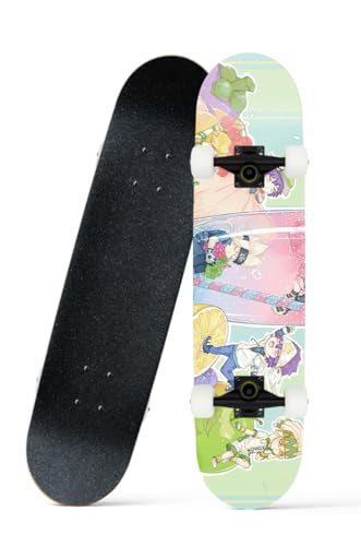 31 x 8 Zoll Concave World Skateboard, 7-Ply Maple Longboard mit ABEC-7 Kugellager für Anfänger, Jugendliche und Kinder. von FURAHI