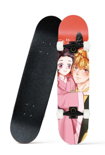 31 x 8 Zoll Skateboard Ghosting, 7-Ply Maple Longboard mit ABEC-7 Kugellager für Anfänger, Jugendliche und Kinder. von FURAHI