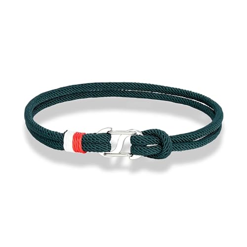 FUSHENGTER Armband Herren Armbänder Männer Armreif Blaues Geflochtenes Seilarmband, Doppelarmband Für Männer Und Frauen, Grün von FUSHENGTER