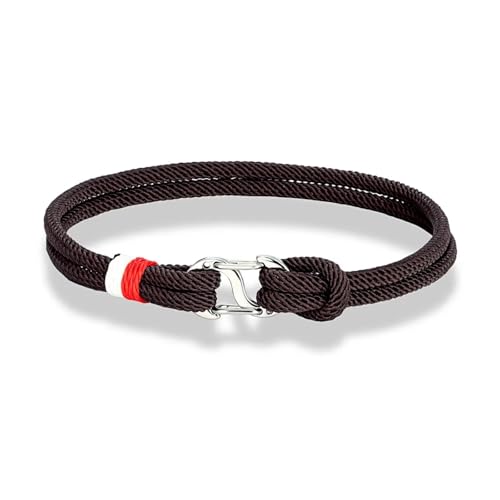 FUSHENGTER Armband Herren Armbänder Männer Armreif Blaues Geflochtenes Seilarmband, Doppelarmband Für Männer Und Frauen, Kaffee von FUSHENGTER