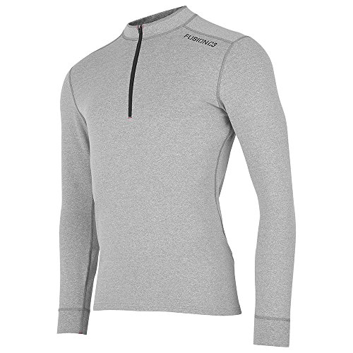 Fusion Herren C3 Zip Neck Top, Hellgrau-meliert, XL Fusion Herren C3 Zip Neck Top, Hellgrau-meliert, XL von Fusion