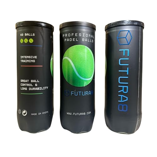 FUTURA8 Padelbälle Professionell – Tennisbälle – 3 Dosen mit je 3 Bällen – Geeignet für alle Wetterbedingungen, auch bei Regen – Hochwertige Padel Bälle FUTURA8 Padelbälle Professionell – Tennisbälle – 3 Dosen mit je 3 Bällen – Geeignet für alle Wetterbedingungen, auch bei Regen – Hochwertige Padel Bälle von FUTURA8