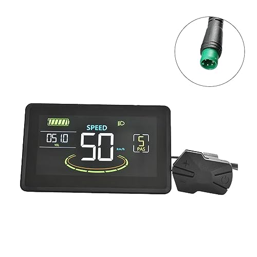 FUWIND H6C E-Bike LCD-Display Messgerät 24V-60V E-Scooter LCD-Panel Farbbildschirm mit USB UART für Elektrofahrrad-Ersatzzubehör (5PIN) von FUWIND