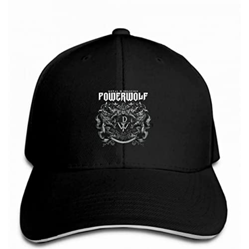 FUWIND Jahrgang Baseball Kappe Crest Metal ist Powerwolf Snapback?Hut?Peaked Outdoor Sports Hat Geschenke für Hip-Hop-Liebhaber Geburtstag Geschenk von FUWIND