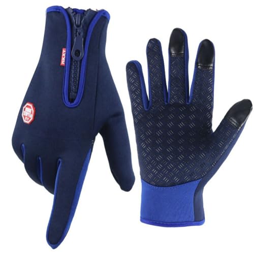 FUWIND Touchscreen-Fleece-Warme Handschuhe, Outdoor-Radfahren, wasserdichte Kalte Handschuhe, Winddichter, Rutschfester Damen-Herren-Winter-Skihandschuh L Langlebig von FUWIND