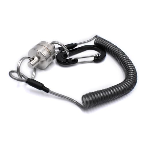 FUXIU Angeln MRC Magnetische Werkzeug Release Retractor Mit Coiled Lanyard Starke Magnetische Quick Release Clip Net von FUXIU