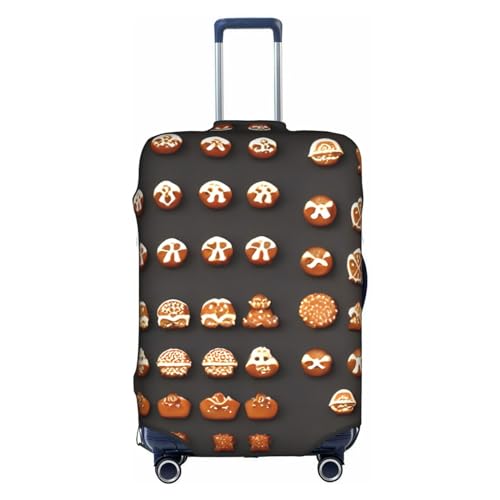FWJZDSP Gepäckabdeckung, waschbarer Kofferschutz, kratzfester Kofferbezug, passend für Gepäck von 18 bis 32 Zoll, Gingerbread Cookies Print von FWJZDSP