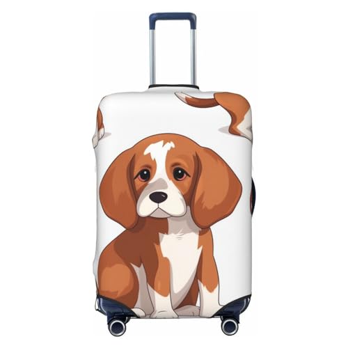 FWJZDSP Gepäckabdeckung mit Beagle-Hundemotiv, Reisegepäckabdeckungen, elastisch, waschbar, Kofferschutz, Kratzfest, schmutzig, Kofferabdeckungen, staubdicht, passend für Gepäck von 18 bis 32 Zoll von FWJZDSP