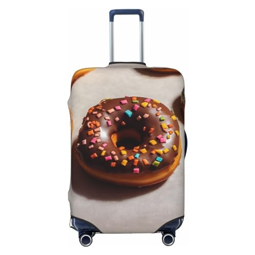FWJZDSP Gepäckabdeckung mit Donut-Aufdruck, Reisegepäckabdeckungen, elastisch, waschbar, Kofferschutz, Kratzfest, Schmutz, Kofferabdeckungen, staubdicht, für Gepäck von 18 bis 32 Zoll von FWJZDSP