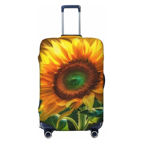 FWJZDSP Gepäckabdeckung mit Sonnenblumen-Kunstdruck, Reisegepäckabdeckungen, elastisch, waschbar, Kofferschutz, Kratzfest, Schmutz, Kofferabdeckungen, staubdicht, für Gepäck von 18 bis 32 Zoll von FWJZDSP
