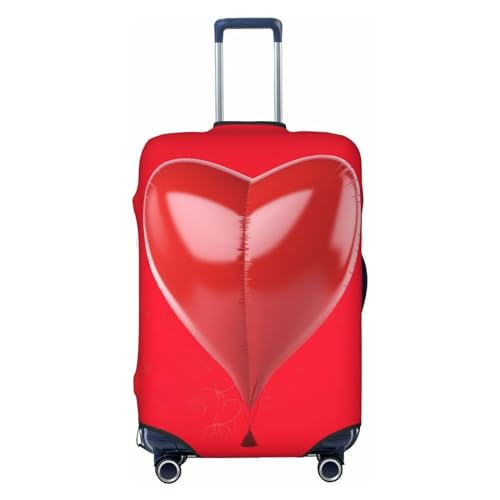 FWJZDSP Gepäckabdeckung mit rotem Blumen- und weißem Gänseblümchen-Aufdruck, dehnbarer Kofferschutz, Kratzfest, waschbare Gepäckabdeckungen für 18-32 Zoll großes Gepäck von FWJZDSP