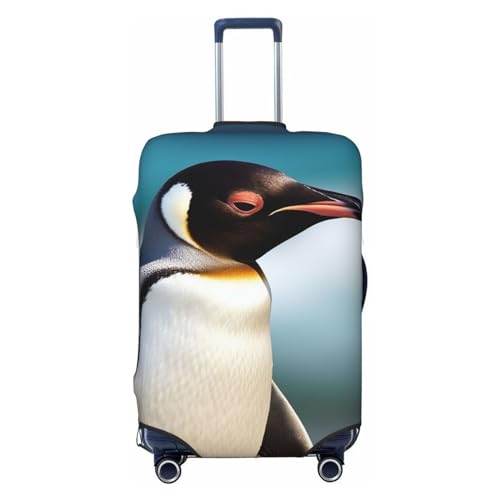 FWJZDSP Gepäckabdeckung mit süßem Pinguin-Aufdruck, dehnbarer Kofferschutz, Kratzfest, waschbar, für 18-32 Zoll großes Gepäck von FWJZDSP