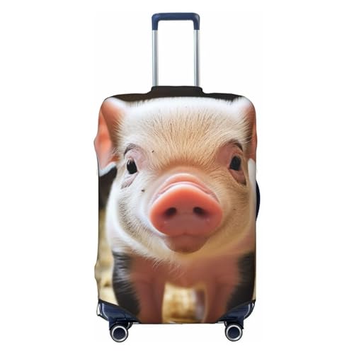 FWJZDSP Gepäckabdeckung mit süßem Schweine-Aufdruck, dehnbarer Kofferschutz, Kratzfest, Reisekoffer-Abdeckung, waschbar, Gepäckabdeckungen für 18-32 Zoll Gepäck von FWJZDSP