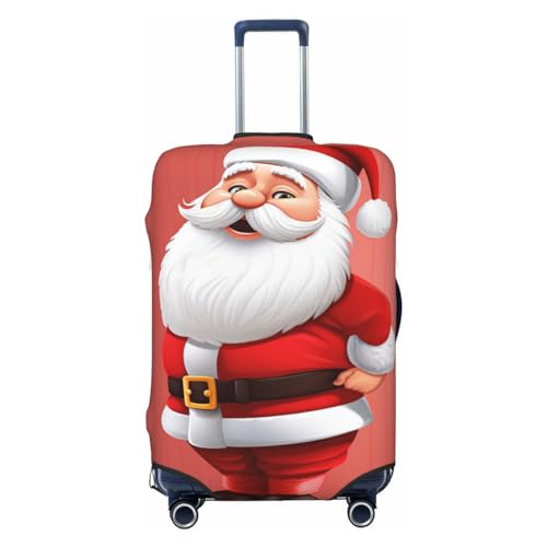 FWJZDSP Gepäckhülle mit süßem Weihnachtsmann-Motiv, dehnbarer Kofferschutz, Kratzfest, Reisekoffer-Abdeckung, waschbar, für Gepäck von 18 bis 32 Zoll von FWJZDSP