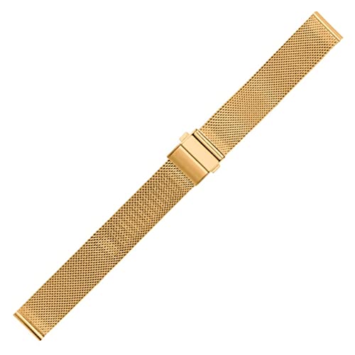 Armband 16mm 18mm 20mm 22mm Silber Gold Edelstahl Armband Ersatzarmband Passend für Smart Watch Universal Fit Für Milanese Uhrenarmband von FXJHZH