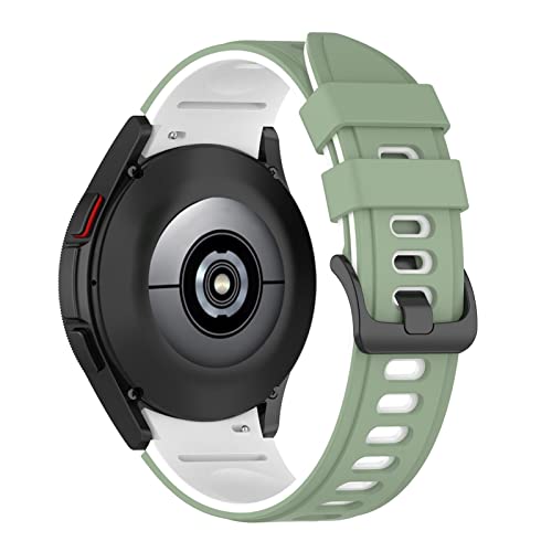 FXJHZH 20 mm, Keine Lücken, offizielles Smart-Watch-Armband für Samsung Galaxy Watch 4 Classic 46 42 mm/Watch4 44 40 mm, Silikon-Armbandbänder von FXJHZH