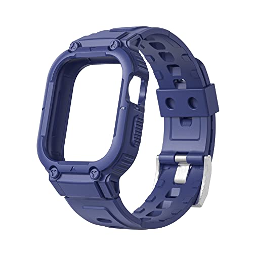 FXJHZH Hüllenarmband für Ultra 49 mm 45 mm 44 mm 41 mm Silikonband für Iwatch Serie 8 7 6 Ultra Schutzhülle Sportarmband von FXJHZH