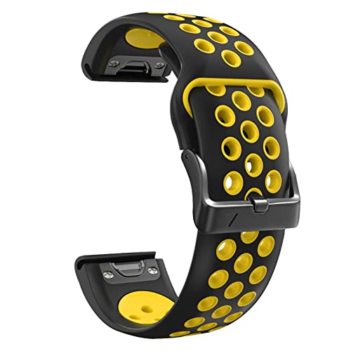 FXJHZH Smart Watch Silikon-Uhrenarmband für Garmin Fenix ​​7 7X 6X 6 Pro 5X 5 Plus 3HR Easy Fit Schnellverschluss-Armband 26 22 mm Gürtel von FXJHZH