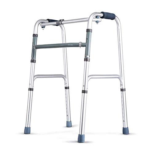 Hilfsgehhilfe, Frakturhilfe, Armlehne für ältere Menschen, Behinderte, übergewichtige Patienten, Gehgestell, höhenverstellbar (Metallic Nr. 2), doppelter Komfort (Weiß Nr. 1), (Metallic Nr. 1), hoher von FXJHZH
